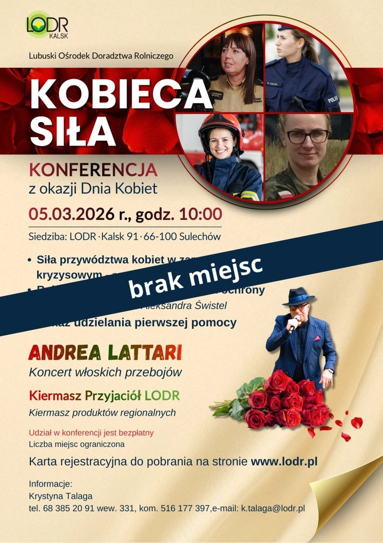 Konferencja z okazji Dnia Kobiet "Kobieca SIła" LORD w Kalsku
