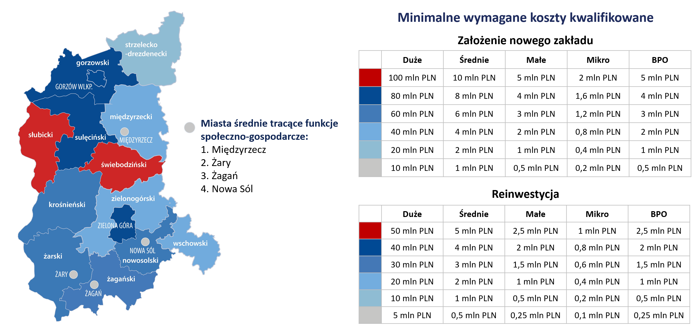 Map of the Lubuskie Voivodeship